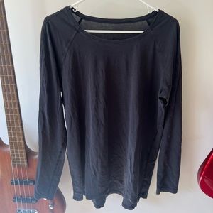 Lululemon Long Sleeve Black Top size 10